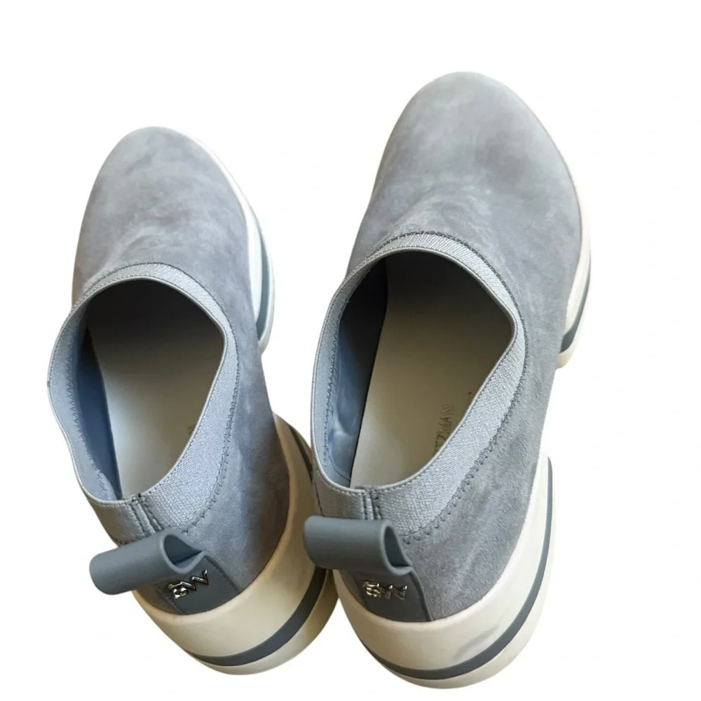 Stuart Weitzman Gray Loafers Slip-On Shoes